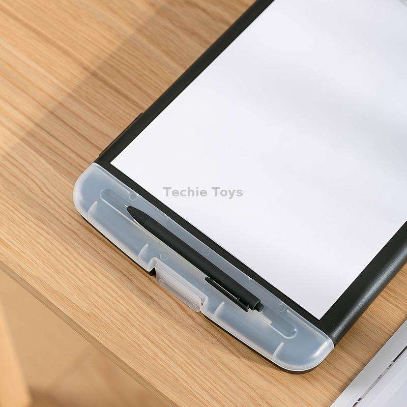 Outdoor Waterproof Paper Storage Archive Box A4 Multi-Function Copy Panel Clip File Box(Black)