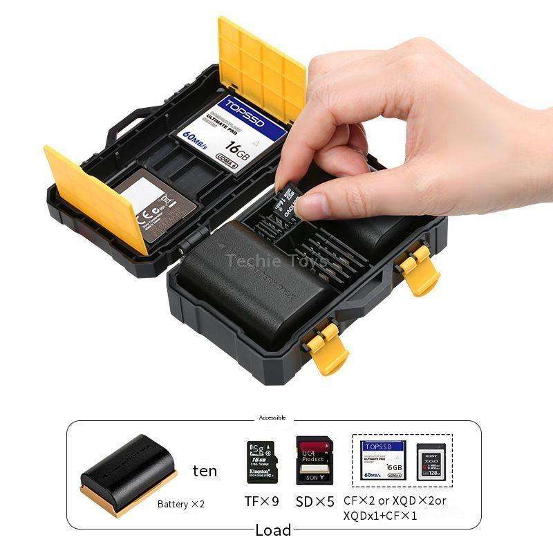 SCB08 Camera Battery Storage Card Protection Box Battery Storage Box(Black)