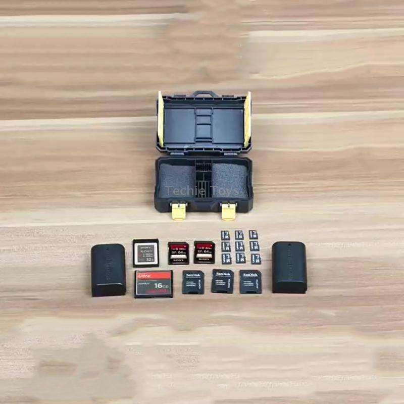 SCB08 Camera Battery Storage Card Protection Box Battery Storage Box(Black)