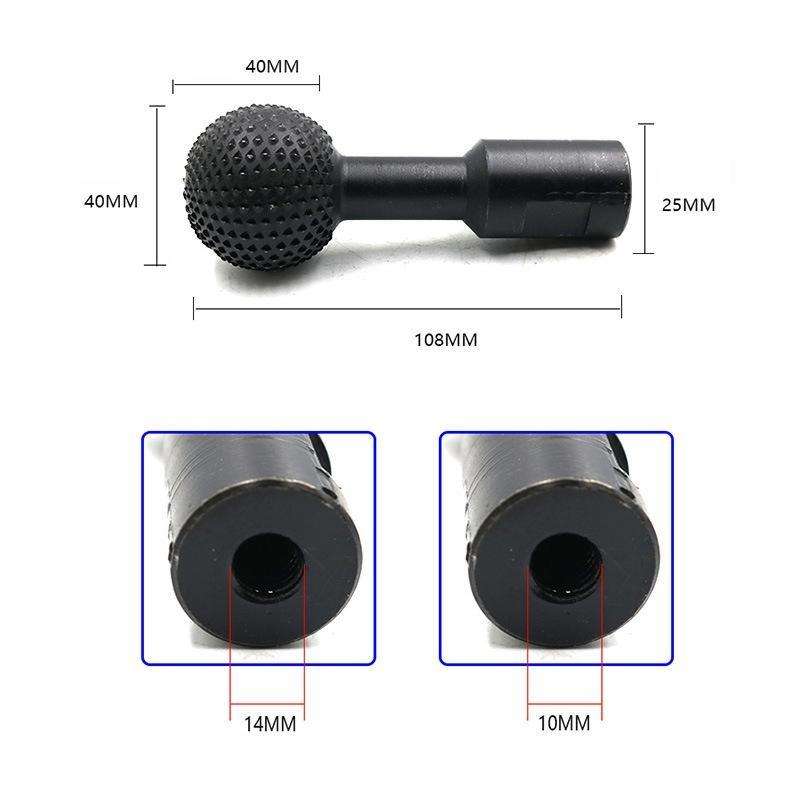 10mm Spherical Wooden Groove Carving Knife Rotary File Carving Grinding Head Electric Grinder Grindi