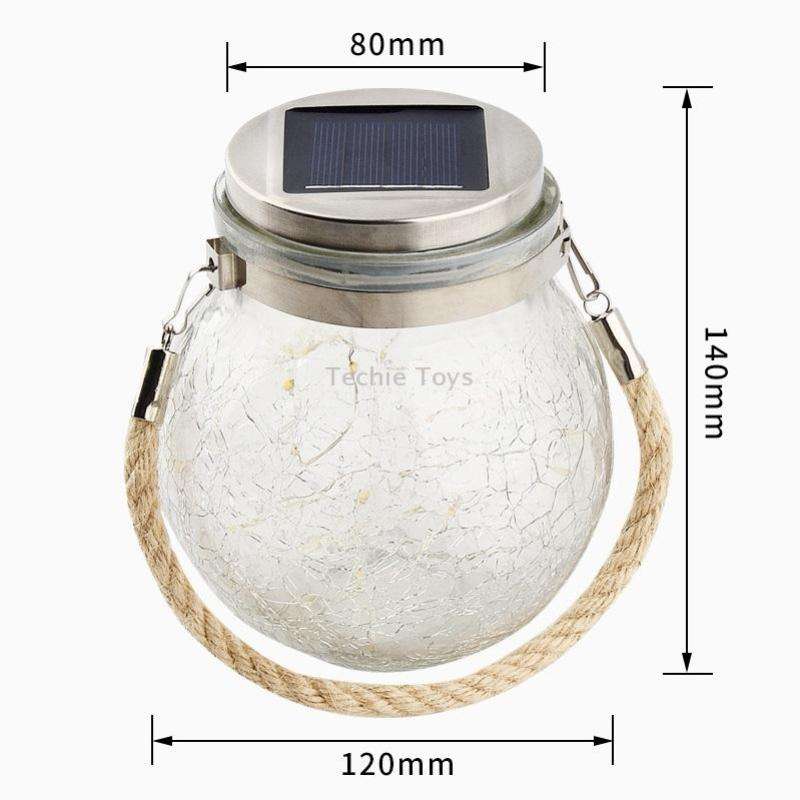 20 LED Solar Energy Glass Bottle Pendent Lamp IP44 Waterproof Outdoor Garden Decoration Light(Color