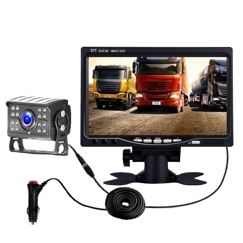 Big Truck 7 Inch Display Night Vision Camera Reversing Monitoring System Car HD Inverted Video, Reso