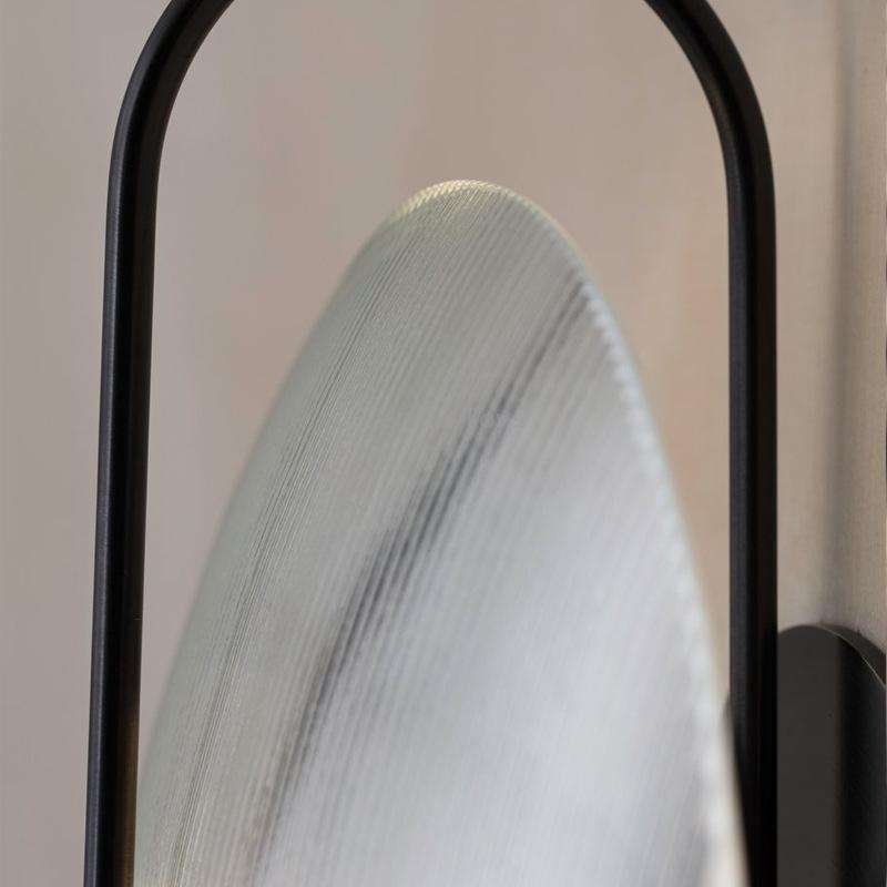 LED Glass Wall Light Corridor Light Three-color light(Black)