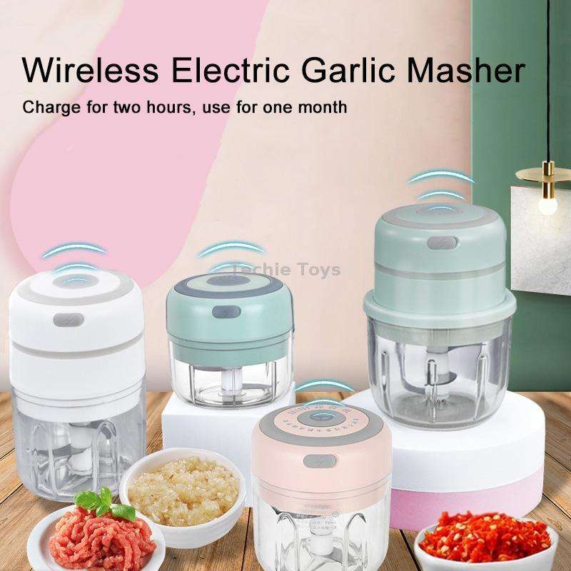 ZM-14 Household Mini Wireless Electric Garlic Masher, Colour: High Cup Pink 250ml
