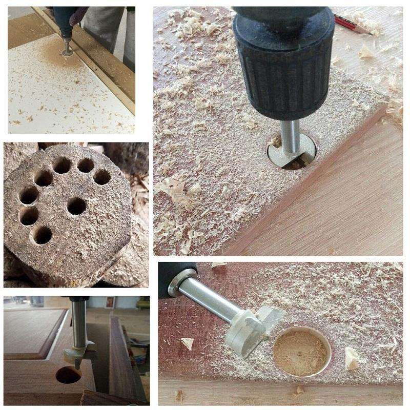 38mm Woodworking Drill Bit Hole Opener Round Lengthened Wooden Door Drill
