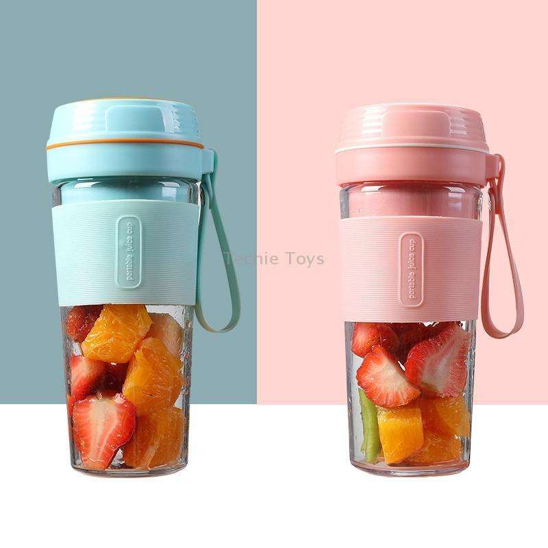 FS1300 Mini Juicer Home Portable Cooking Machine Student Juice Cup Juicer, Colour: Gem Blue Four Bla
