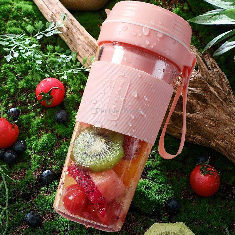 FS1300 Mini Juicer Home Portable Cooking Machine Student Juice Cup Juicer, Colour: Gem Blue Four Bla