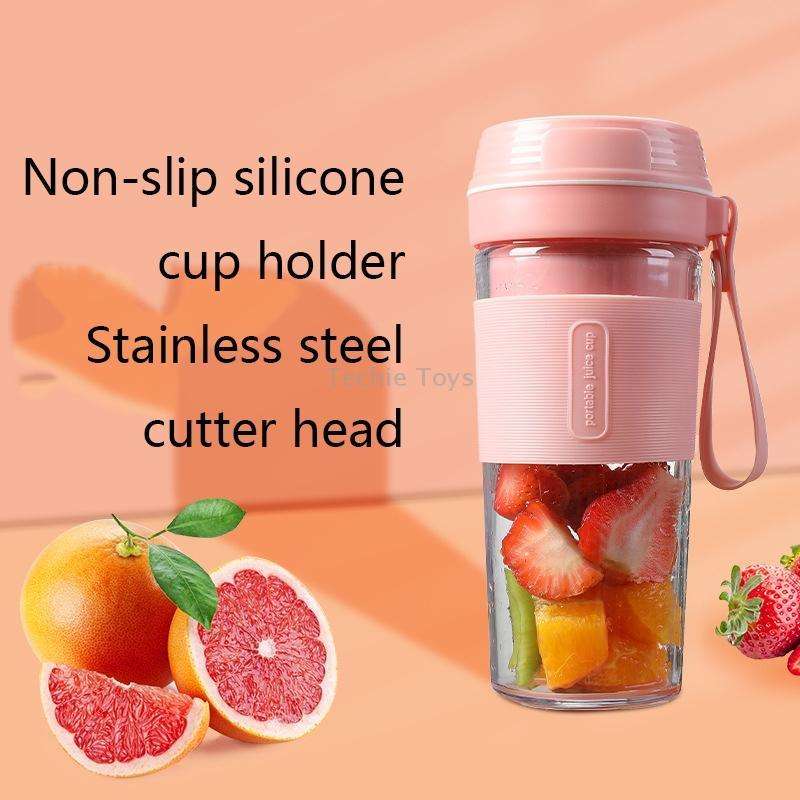 FS1300 Mini Juicer Home Portable Cooking Machine Student Juice Cup Juicer, Colour: Gem Blue Four Bla