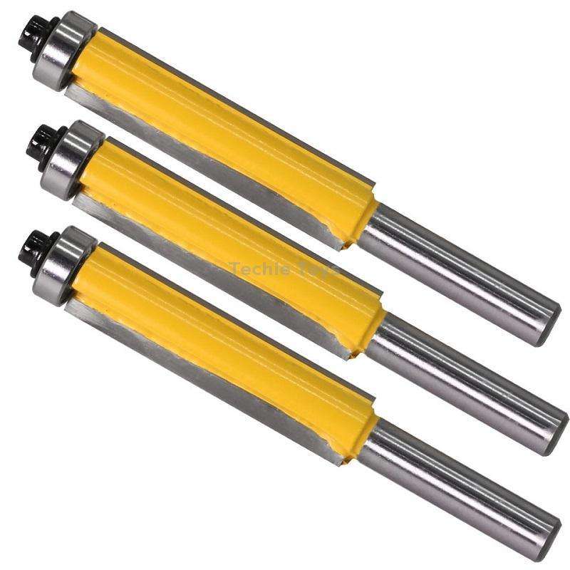 8-Handle Extended Trimming Cutter With Bearing Woodworking Line Milling Cutter, Specification: 8x1/2