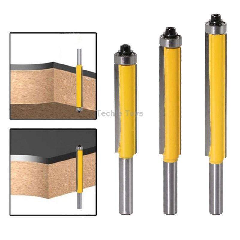 8-Handle Extended Trimming Cutter With Bearing Woodworking Line Milling Cutter, Specification: 8x1/2