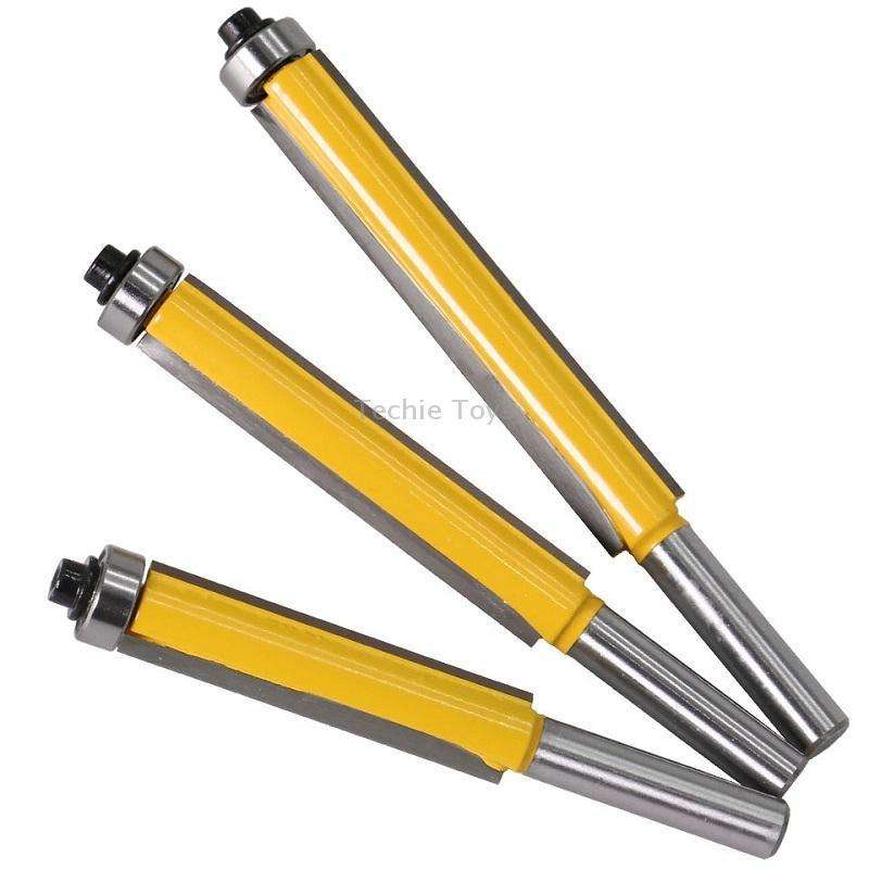 8-Handle Extended Trimming Cutter With Bearing Woodworking Line Milling Cutter, Specification: 8x1/2