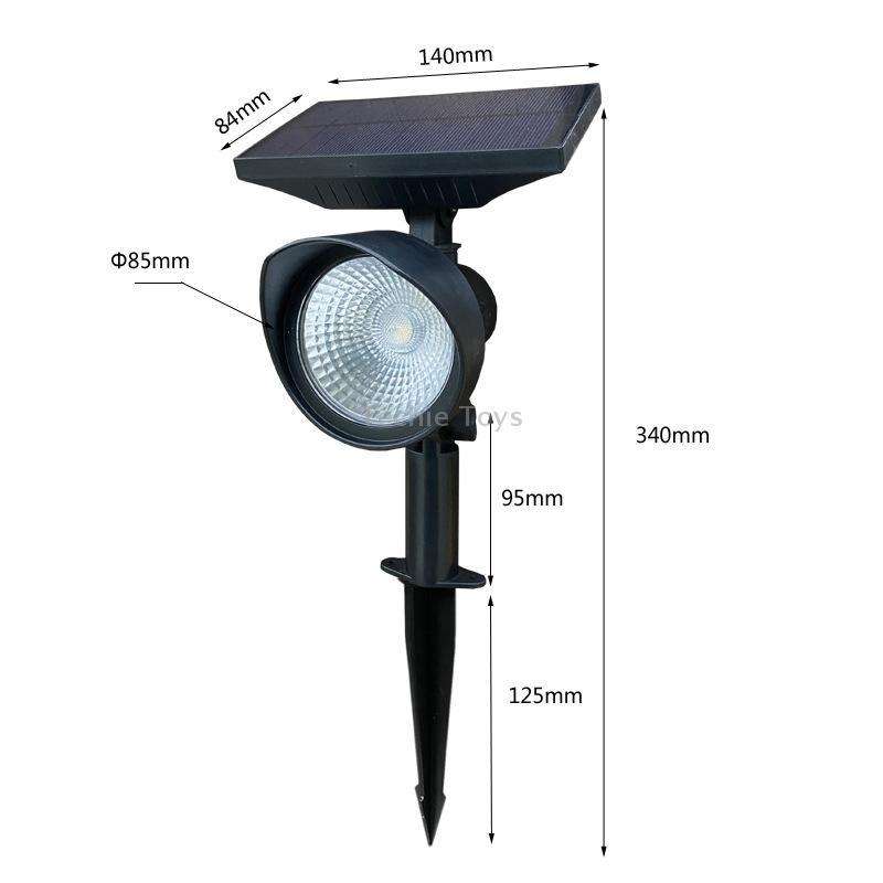 Solar Flood Light Home Solar Garden Villa Lawn Lamp(White Light 6500K)
