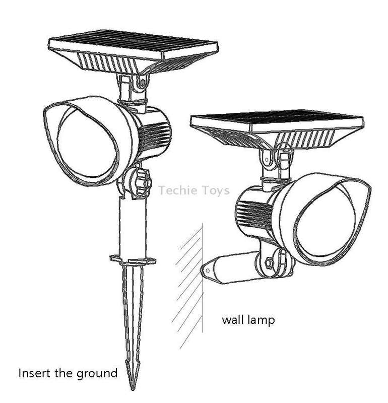Solar Flood Light Home Solar Garden Villa Lawn Lamp(White Light 6500K)