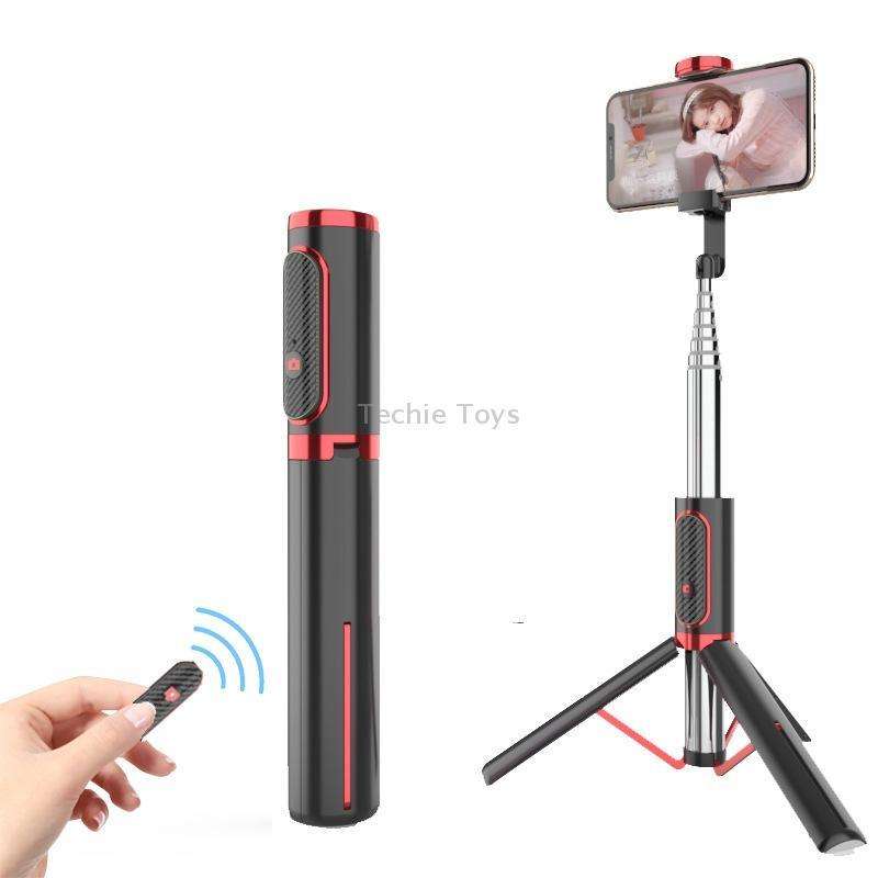 Bluetooth Selfie Stick with Tripod Multi-function Gimbal Mobile Phone Fill Light Live Support(White