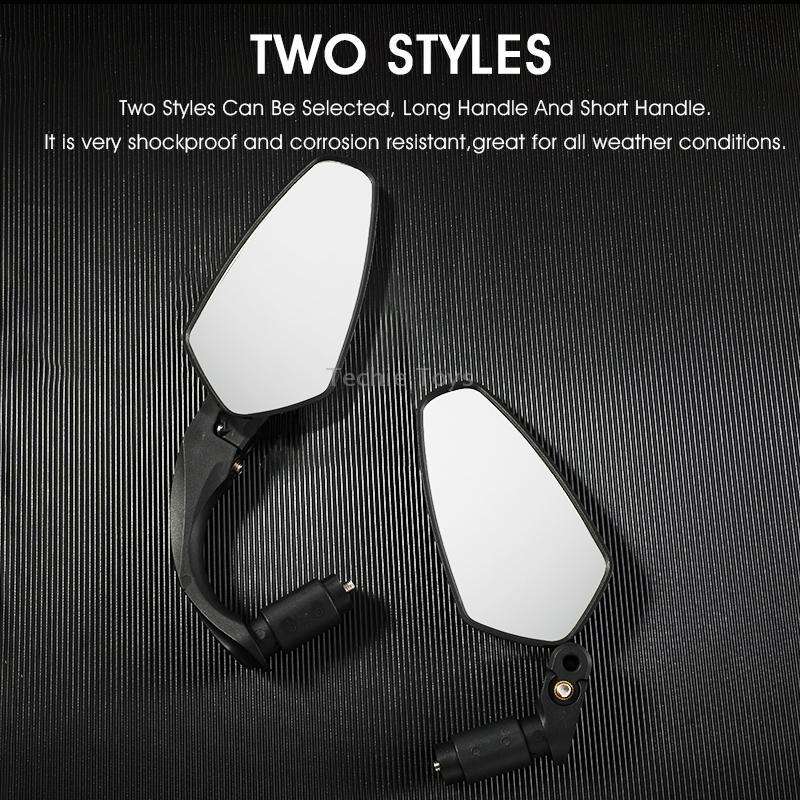 1 Pair WEST BIKING Bicycle Rearview Mirror Adjustable Mirror Mountain Bike Foldable Rearview Mirror(