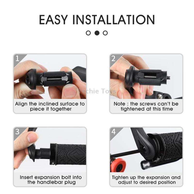 1 Pair WEST BIKING Bicycle Rearview Mirror Adjustable Mirror Mountain Bike Foldable Rearview Mirror(