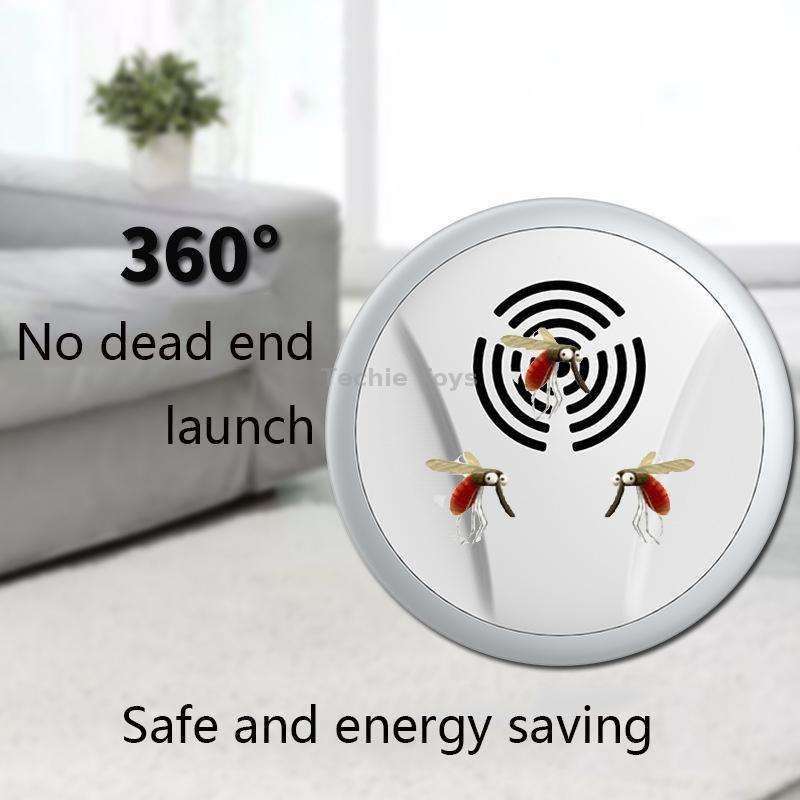 Ultrasonic Mouse Repeller Mute Noise Reduction Mosquito Killer(EU Plug)