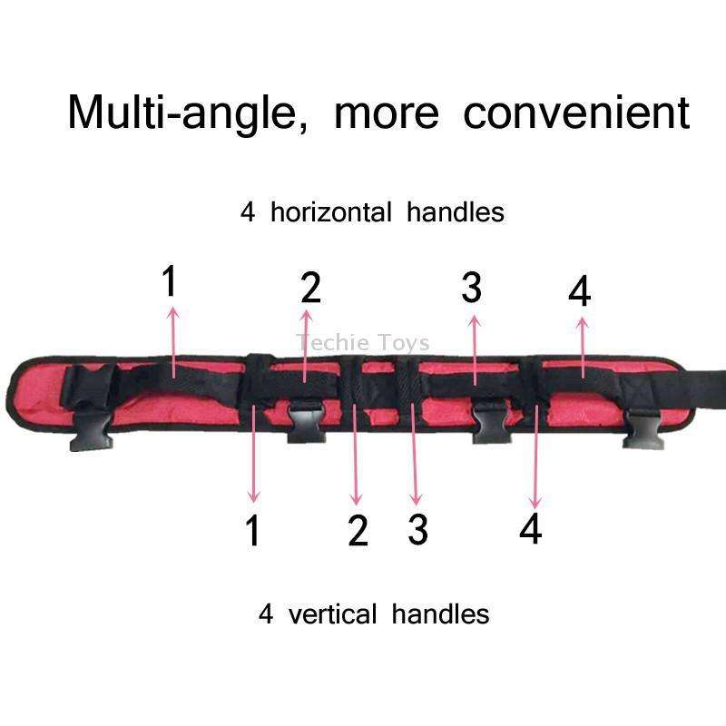 Adult Toddler Belt Anti-Fall Get Up And Shift Belt, Specification: L(Red Black)