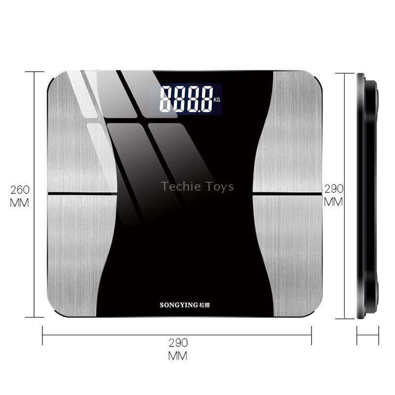 SONGYING SY06 Smart Body Fat Scale Home Body Weight Scale, Size: Charging Version(290x260mm)(Cherry