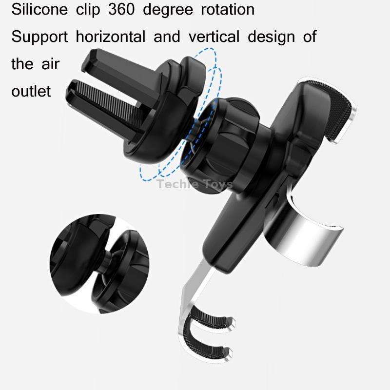 Multifunctional Mobile Phone Holder With Car Air Outlet Car Navigation Support Frame(Dark Gray)