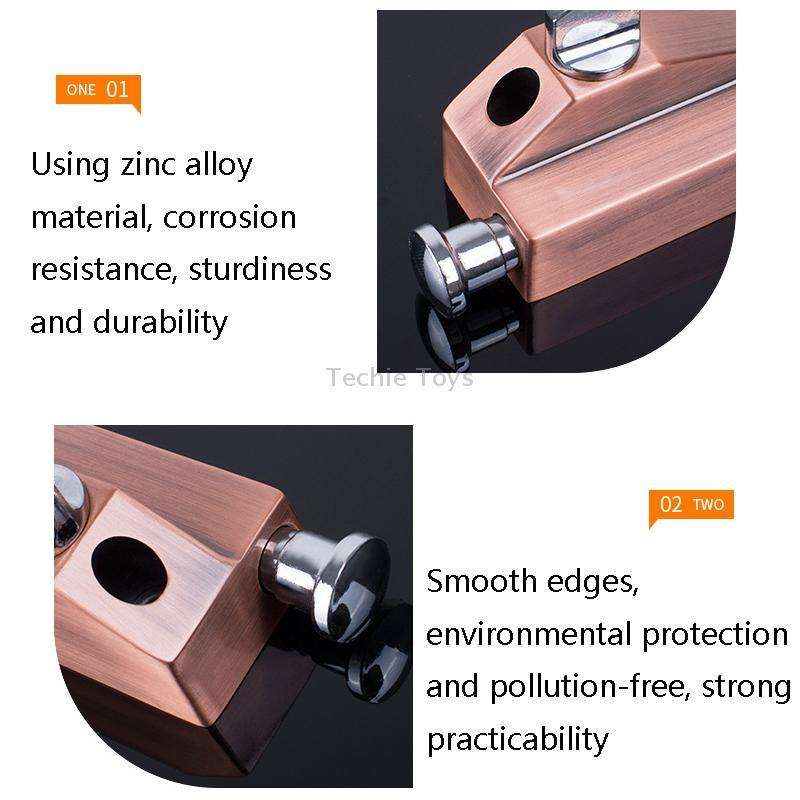 KDS-A013 Zinc Alloy Rotary Door Latch Lock Surface Mounted Spring Rotary Latch Lock, Specification: