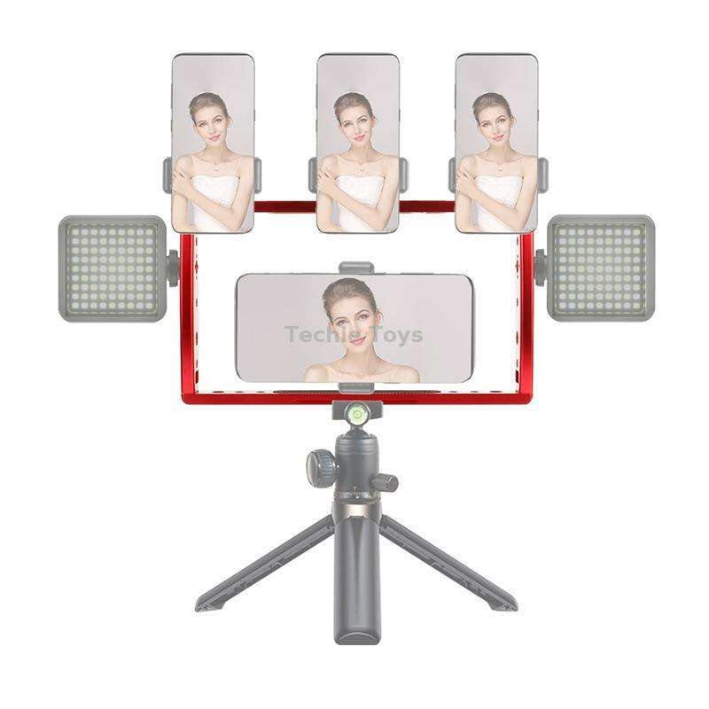 Diving Dual Handheld Grip Bracket Stabilizer Extension Phone Clamp Camera Rig Cage Underwater Case f