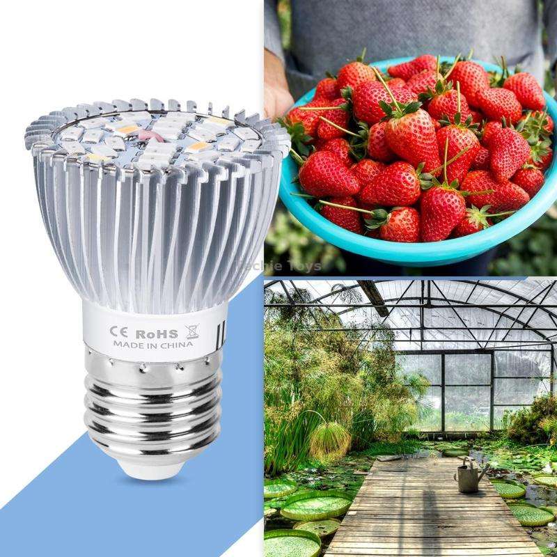 2 PCS LED Plant Growth Lamp Full Spectrum Plant Fill Light Cup, Power: E14 28 Beads
