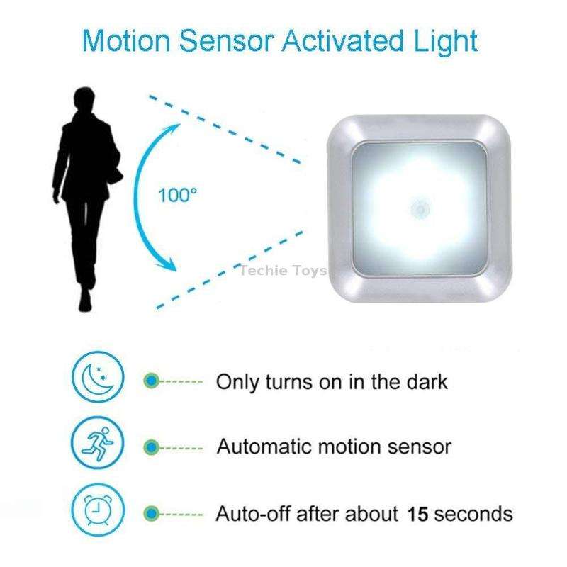 1143 Human Body Sensation Night Light Smart Home Sensing Lights, Light color: Silver Warm Light