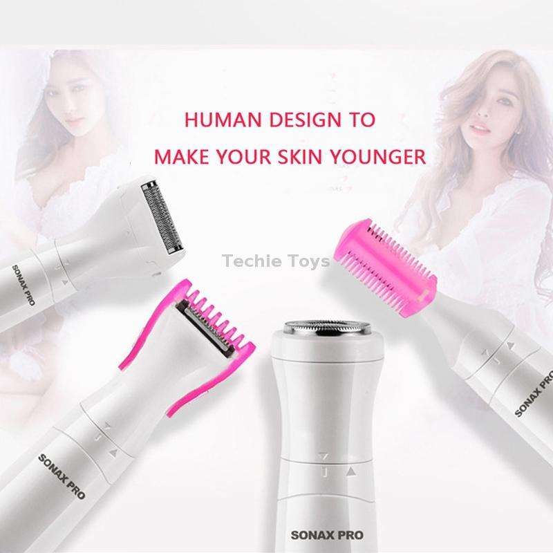 SONAX PRO SN-8933 4 In 1 Electric Women Shaver Multi-Function USB Charge Scraping Knife Hair Removal