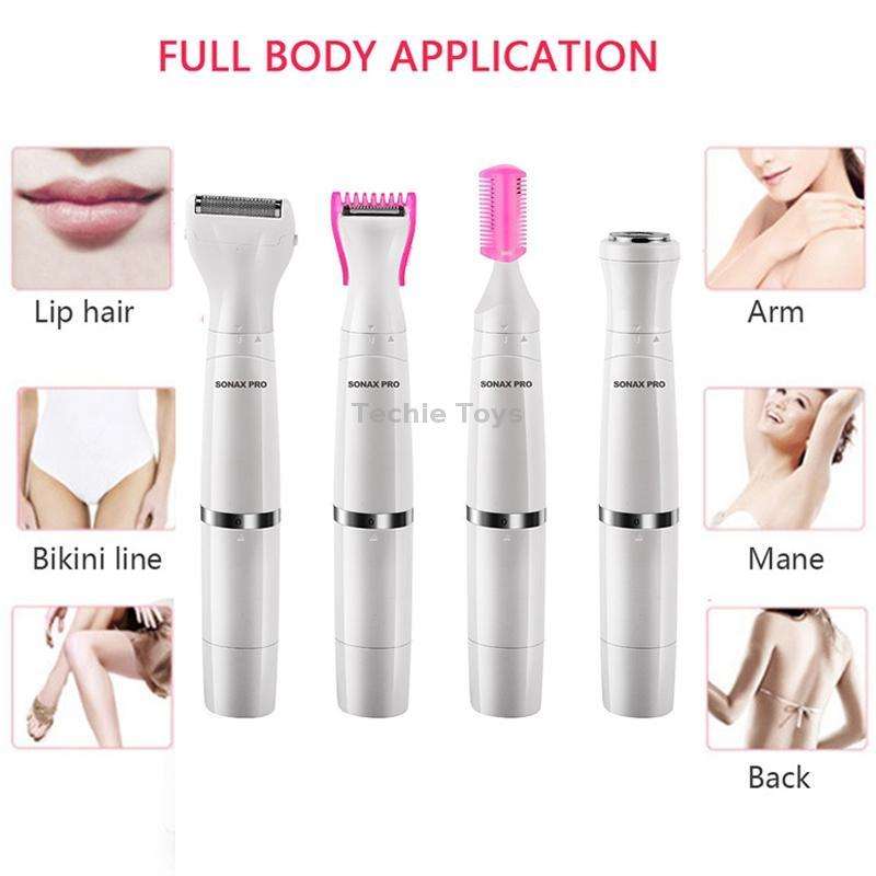 SONAX PRO SN-8933 4 In 1 Electric Women Shaver Multi-Function USB Charge Scraping Knife Hair Removal