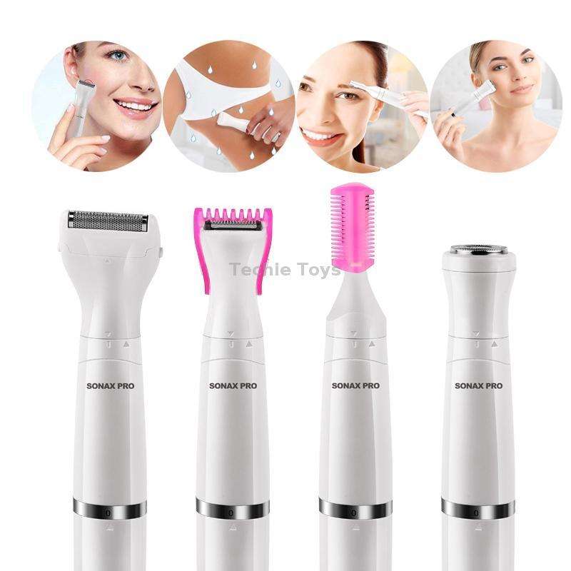 SONAX PRO SN-8933 4 In 1 Electric Women Shaver Multi-Function USB Charge Scraping Knife Hair Removal