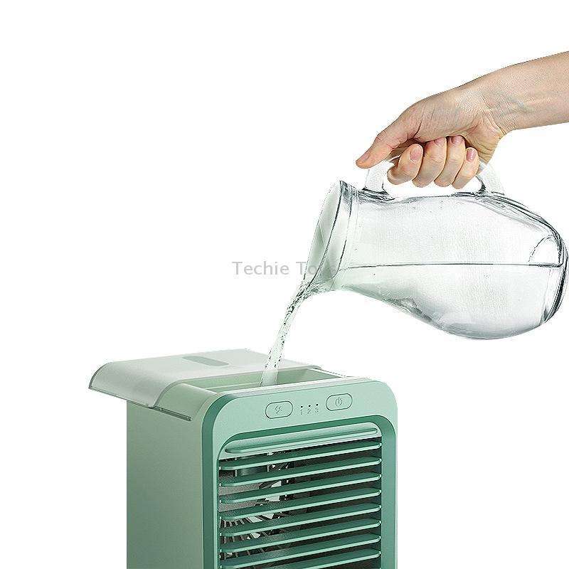 Desktop Humidification Spray USB Water-cooled Fan(Green)