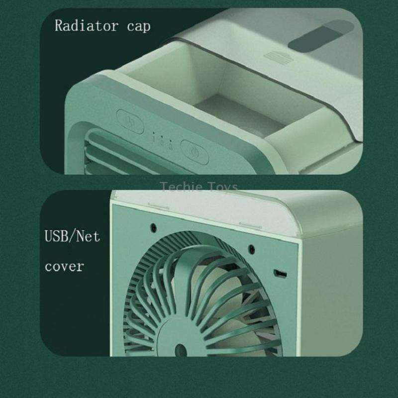 Desktop Humidification Spray USB Water-cooled Fan(Green)