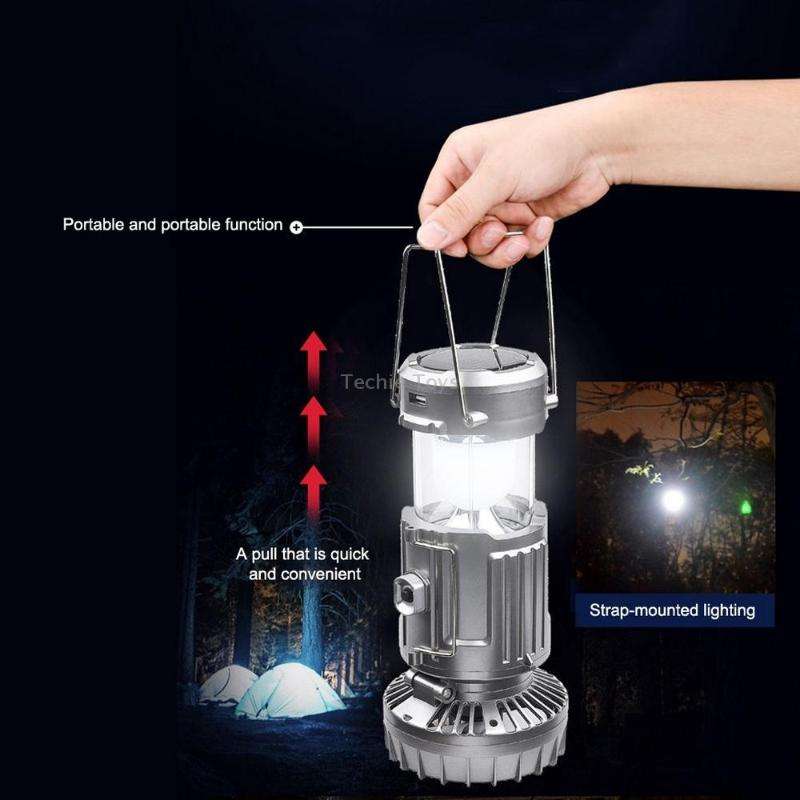 Outdoor Solar Fan Light Camping Light Portable Stretch Switch Horse Lantern, EU Plug, Type: 9399F Si