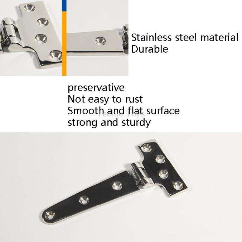 T-Shaped Hinge Thickened Stainless Steel Cabinet Glass Door Hinge, Specification: 100x54x4.8mm