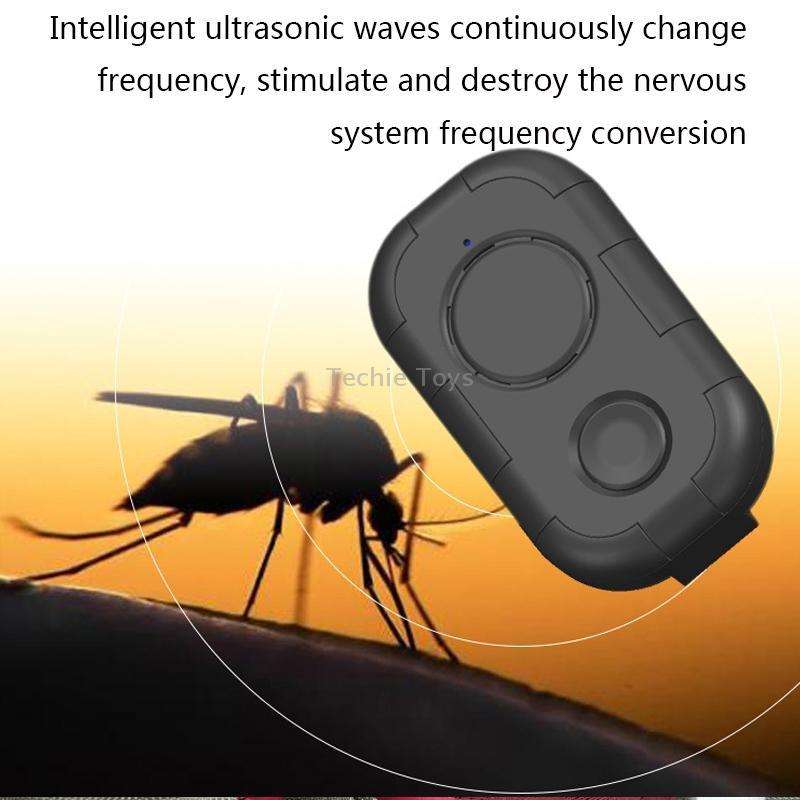 H20 Ultrasonic USB Mosquito Repellent Portable Outdoor Mini Insect Repellent(Black)