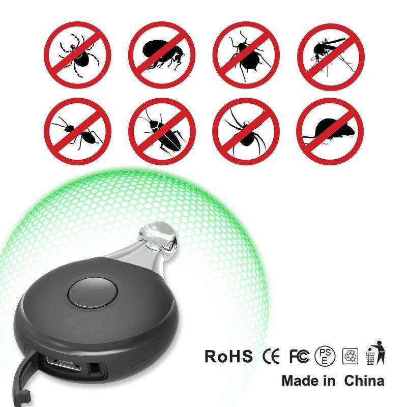 Outdoor Portable Ultrasonic Insect Repellent Pet Multifunctional Repellent(White)