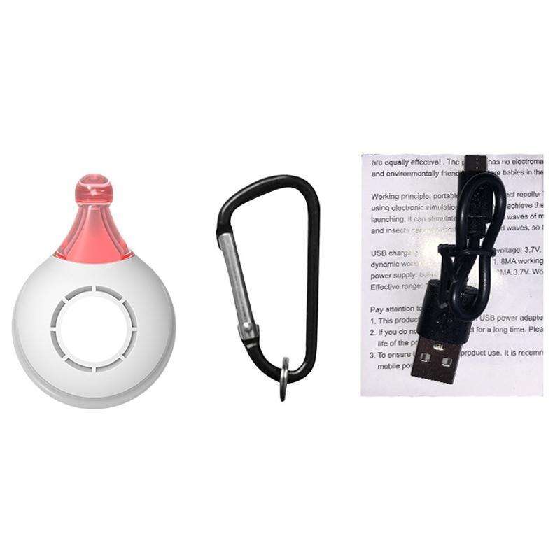 Outdoor Portable Ultrasonic Insect Repellent Pet Multifunctional Repellent(White)