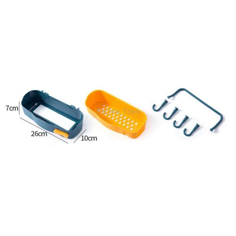 2 PCS Punch-Free Shelf Bathroom Suction Cup Storage Frame(White)