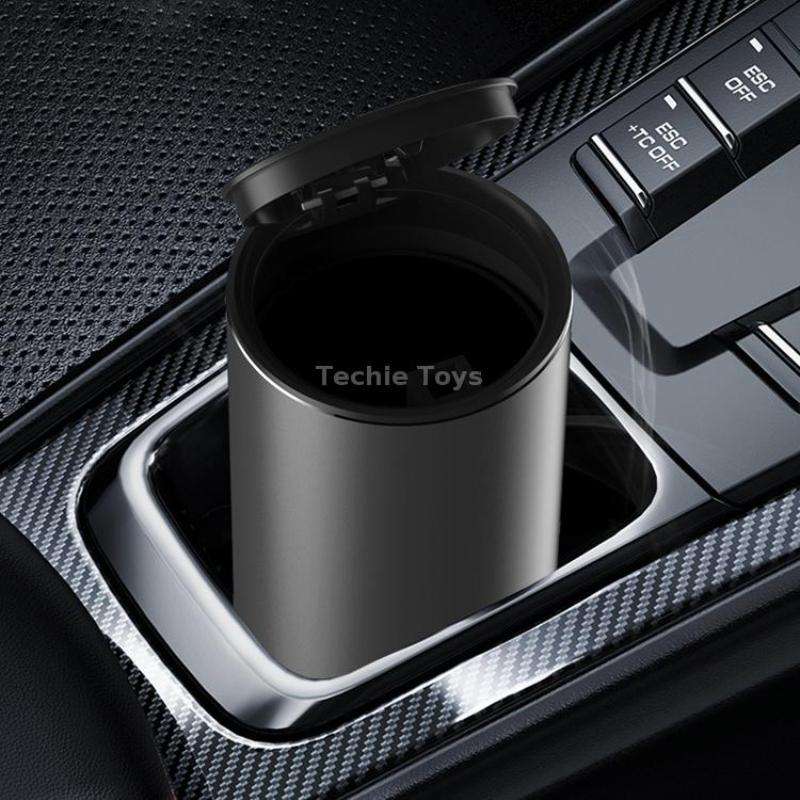 BEN.JACK Car Trash Can Multi-Function Storage Box In Car(Deep Gray With 35 Garbage Bags)