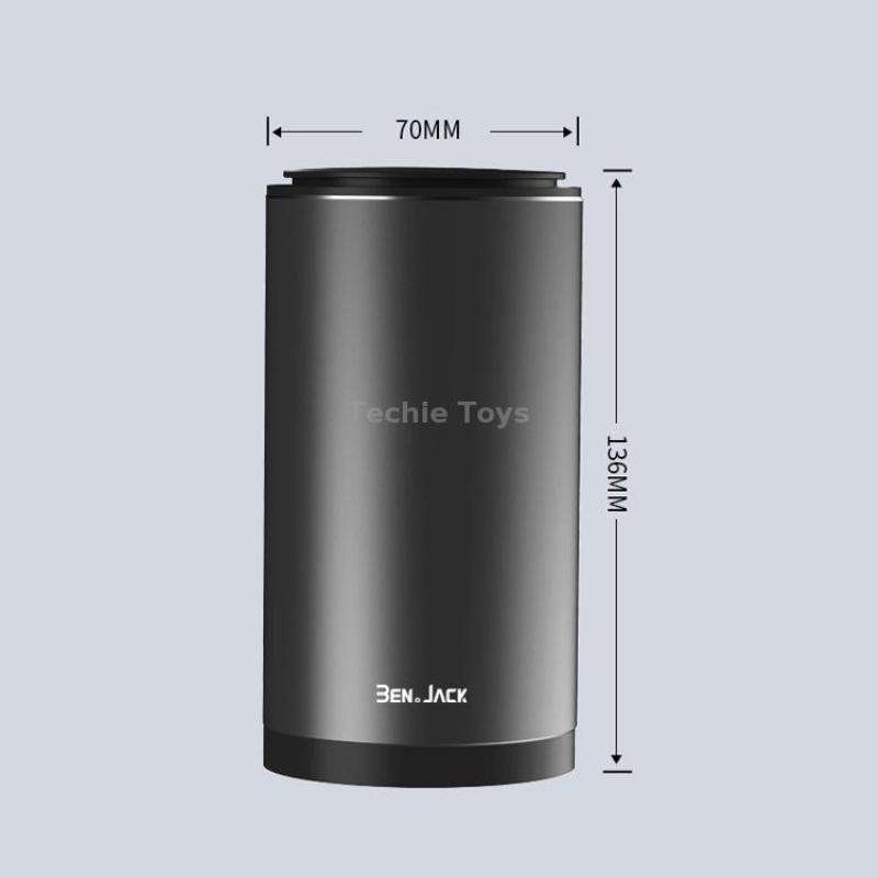 BEN.JACK Car Trash Can Multi-Function Storage Box In Car(Deep Gray With 35 Garbage Bags)