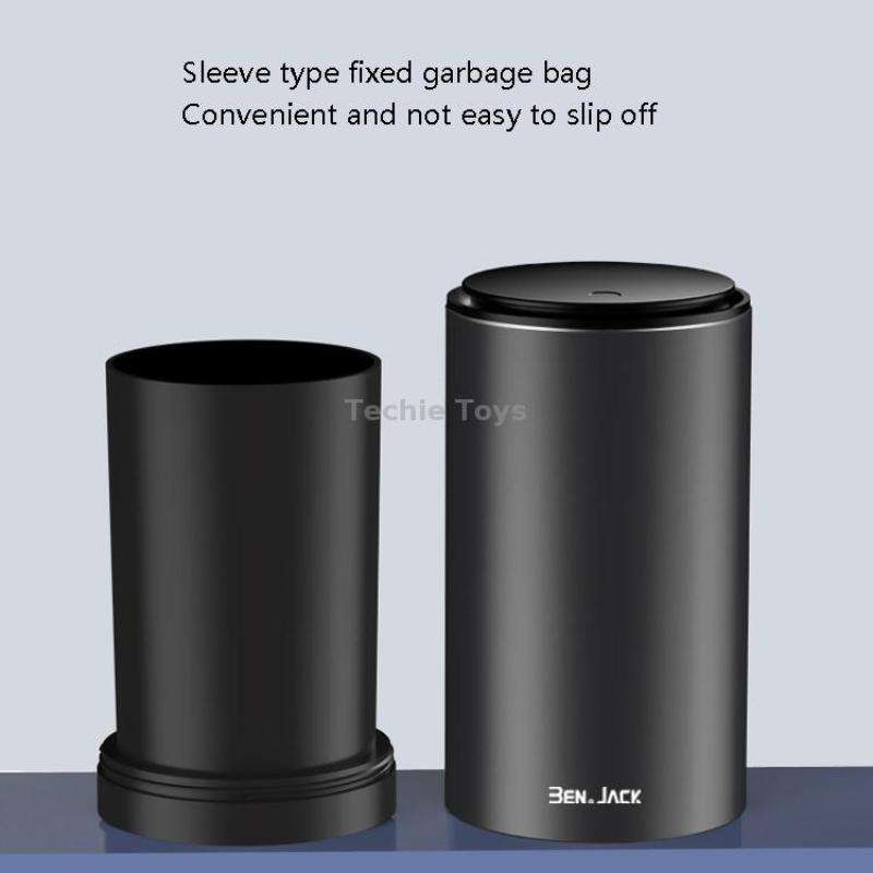 BEN.JACK Car Trash Can Multi-Function Storage Box In Car(Deep Gray With 35 Garbage Bags)