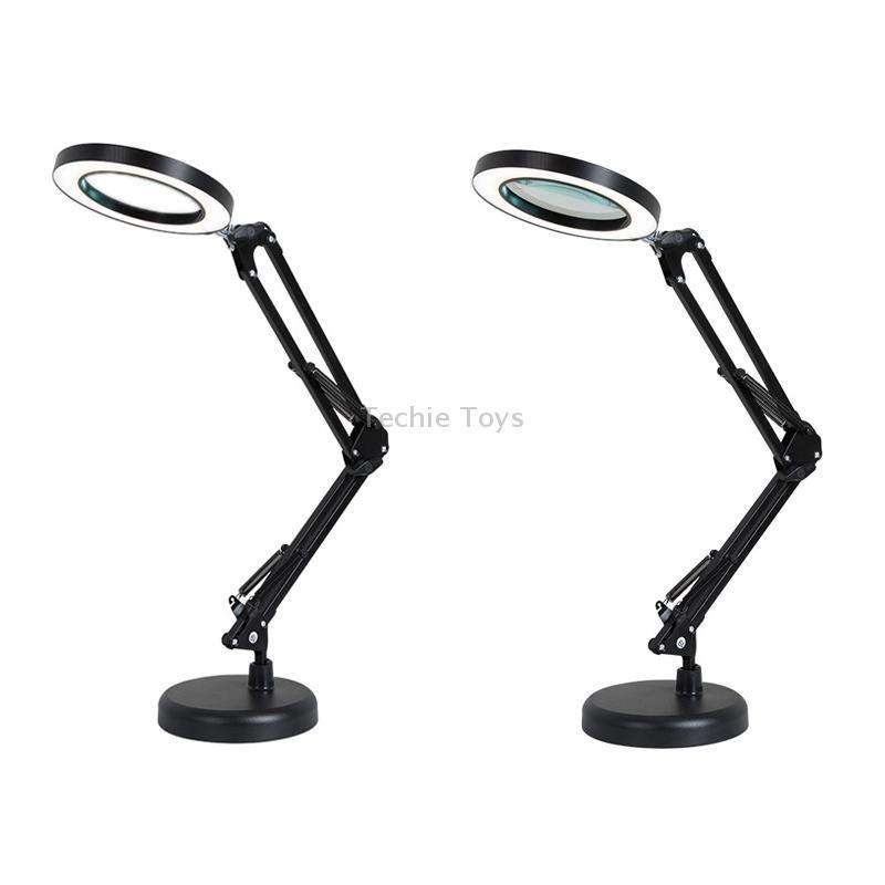 8X Magnifying Glass Lamp Beauty Nail Tattoo Repair Office Reading Lamp, Colour: Without Magnifying G