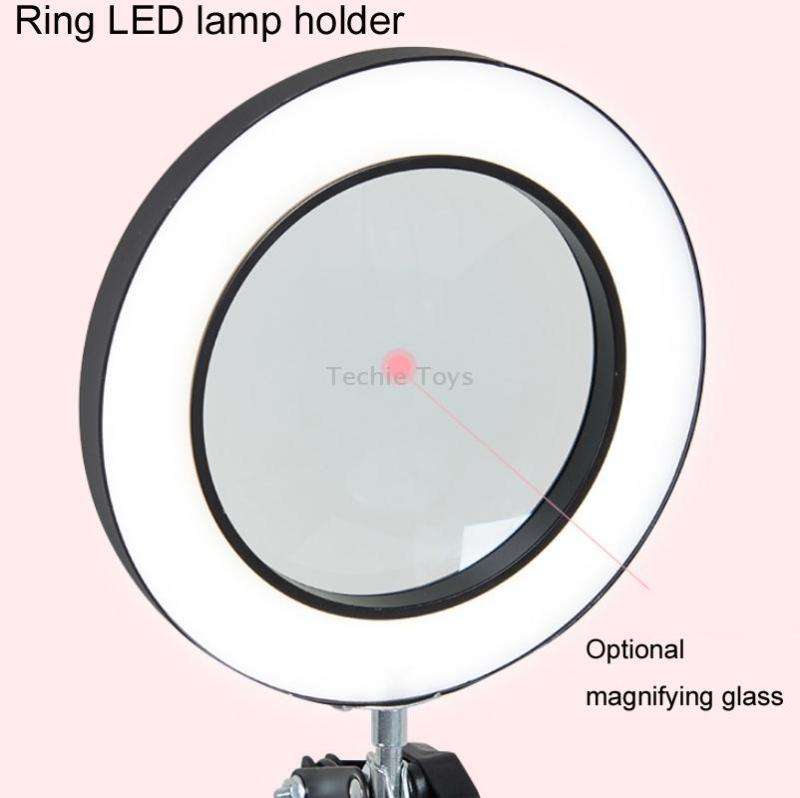 8X Magnifying Glass Lamp Beauty Nail Tattoo Repair Office Reading Lamp, Colour: Without Magnifying G