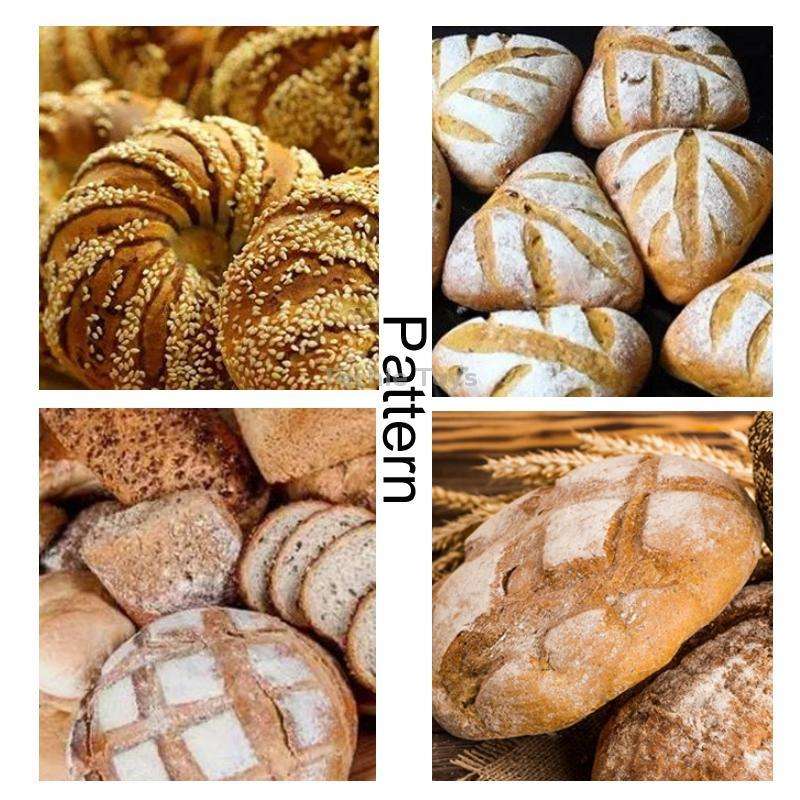 Bread Baguette Round Knife Wooden Double-Sided Bread Trimming Knife With 5 Blades, Specification: Be