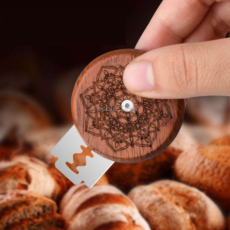 Bread Baguette Round Knife Wooden Double-Sided Bread Trimming Knife With 5 Blades, Specification: Be