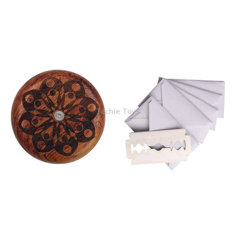 Bread Baguette Round Knife Wooden Double-Sided Bread Trimming Knife With 5 Blades, Specification: Pa