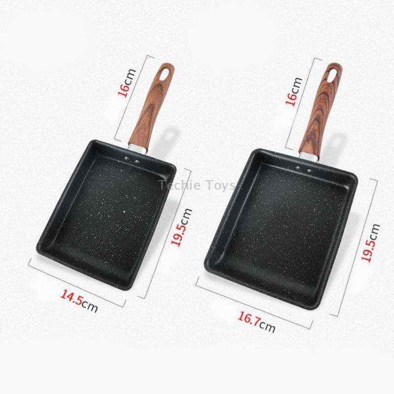 JBY-6658 Small Frying Pan Tamagoyaki Pan Maifanshi Non-Stick Frying Pan Square Omelette Pan,Size: Sm