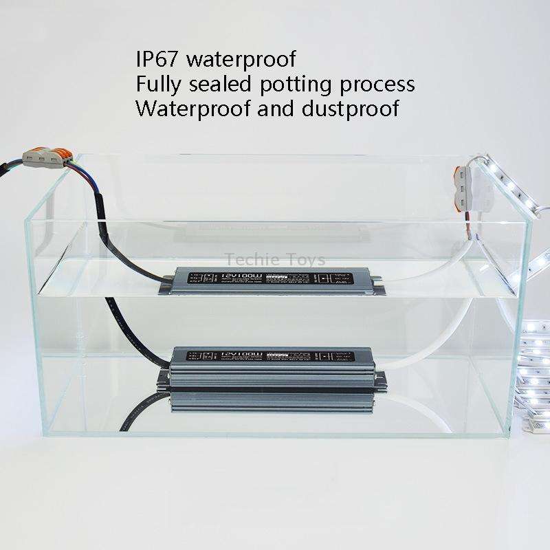 GEEPUT 220V To 24V LED Waterproof Power Supply Switch Transformer, Model: 10.42A 250W