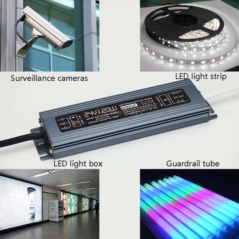 GEEPUT 220V To 24V LED Waterproof Power Supply Switch Transformer, Model: 10.42A 250W